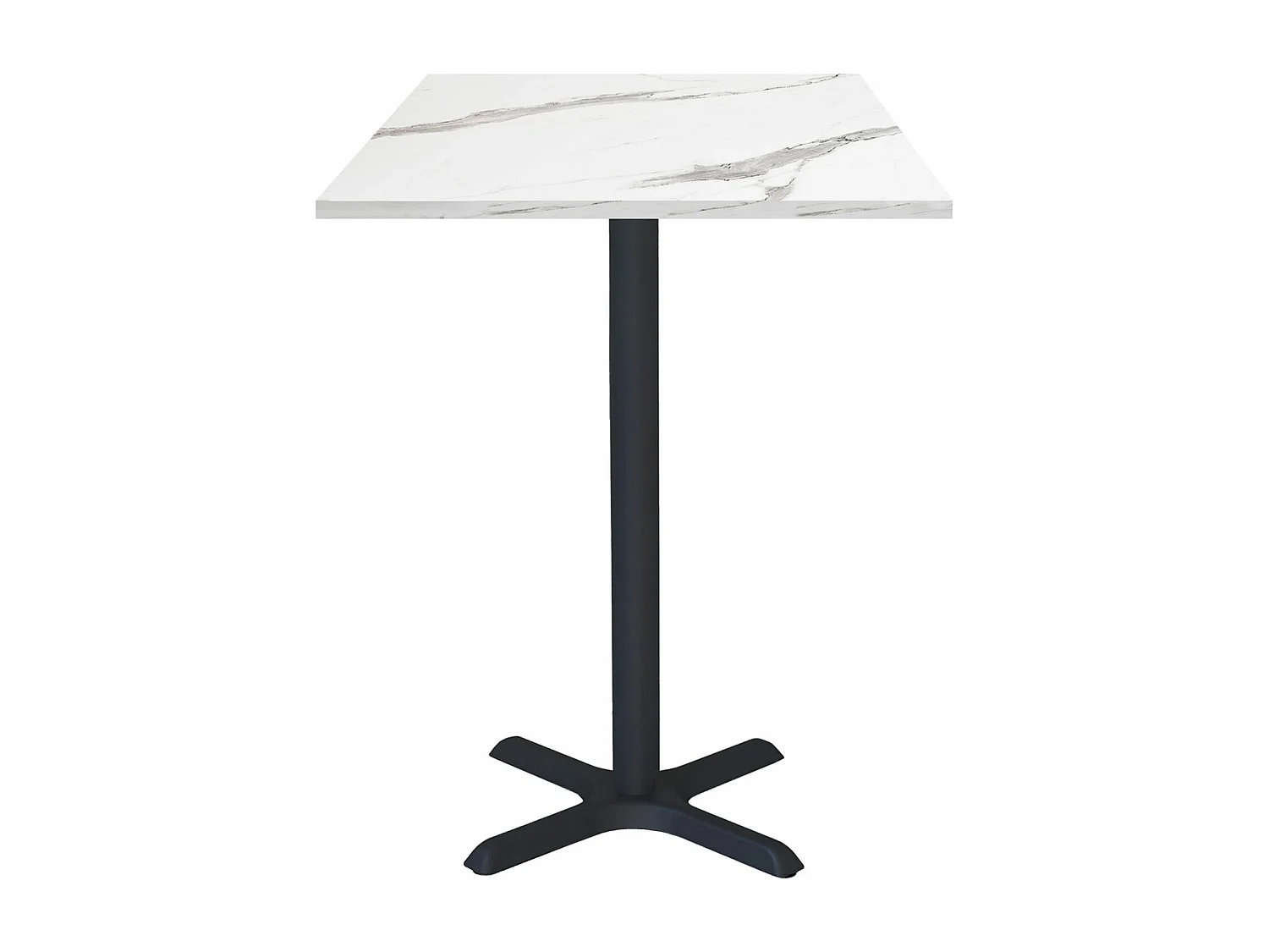 Mesa de pie 60 x 60 cm - modelo Dina mármol blanco
