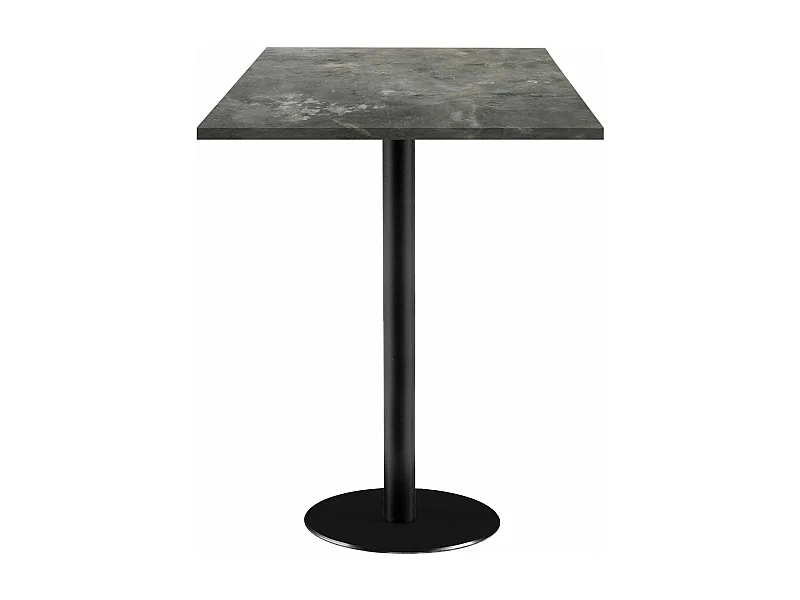 Mesa alta 60 x 60 cm - modelo Roma metalizada piedra