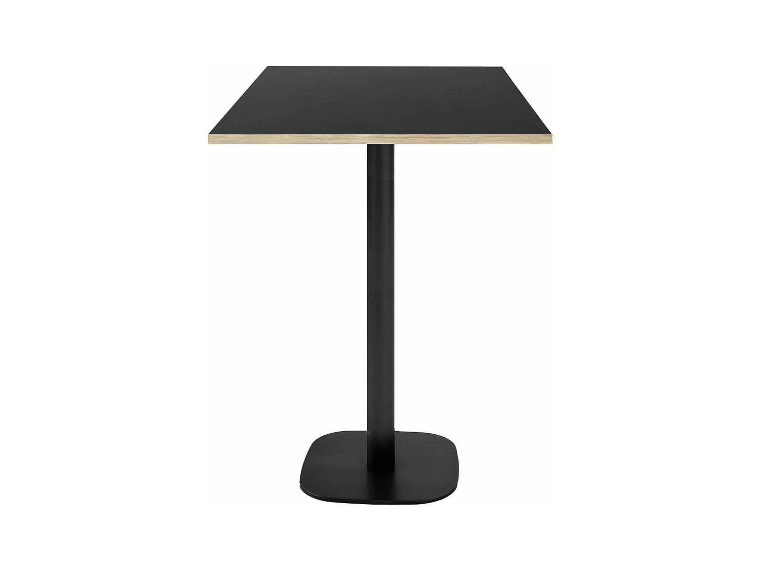 Mange-debout 60 x 60 cm - modèle Round noir chants bois