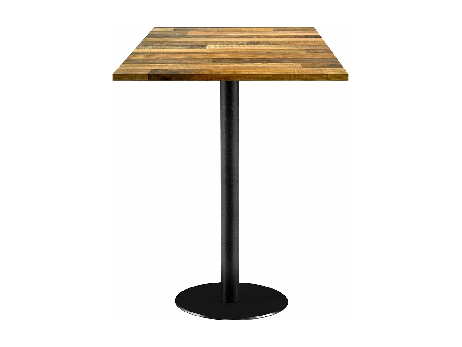 Mesa de pie 60 x 60 cm - modelo Roma madera laminada de nogal