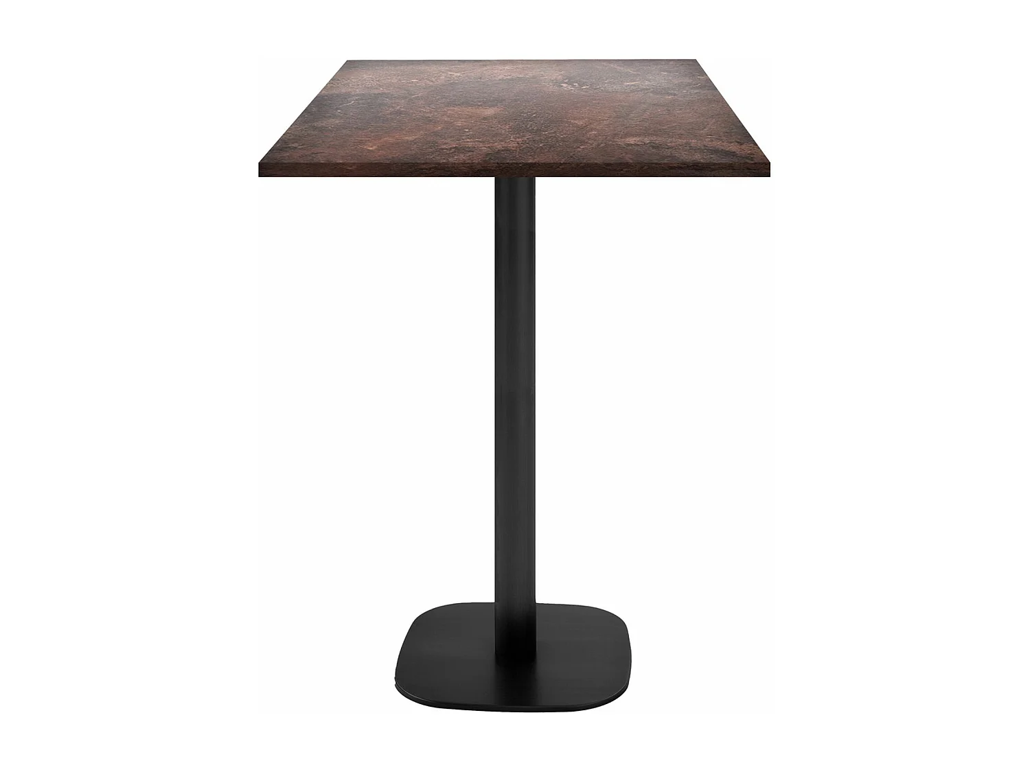 Mange-debout 60 x 60 cm - modèle Round rouille roc