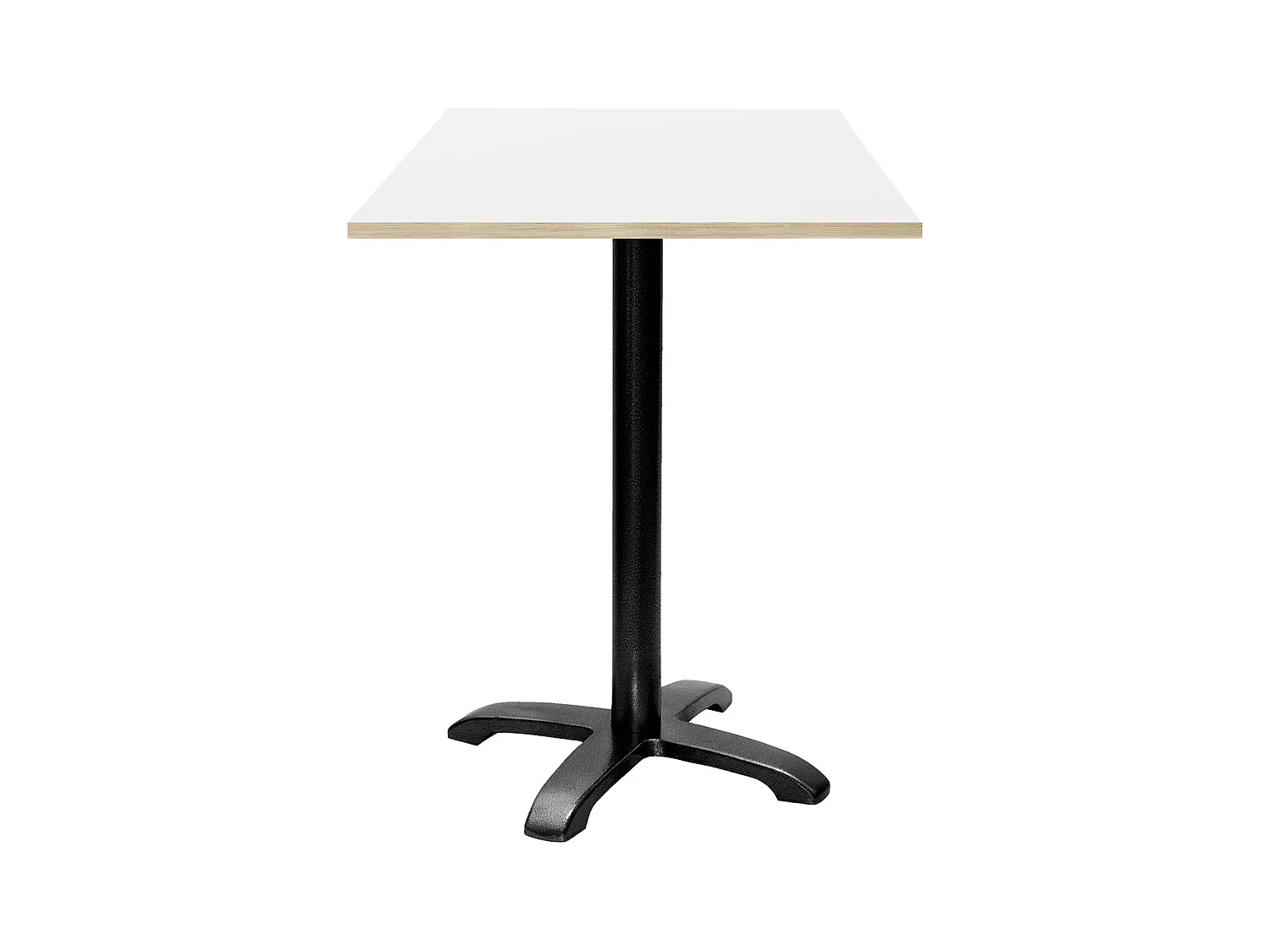 Mange-debout 60 x 60 cm - modèle Bazila blanc chants bois
