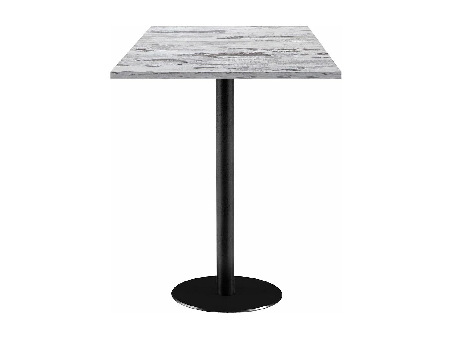 Mesa alta 60 x 60 cm - modelo Roma roble islandés