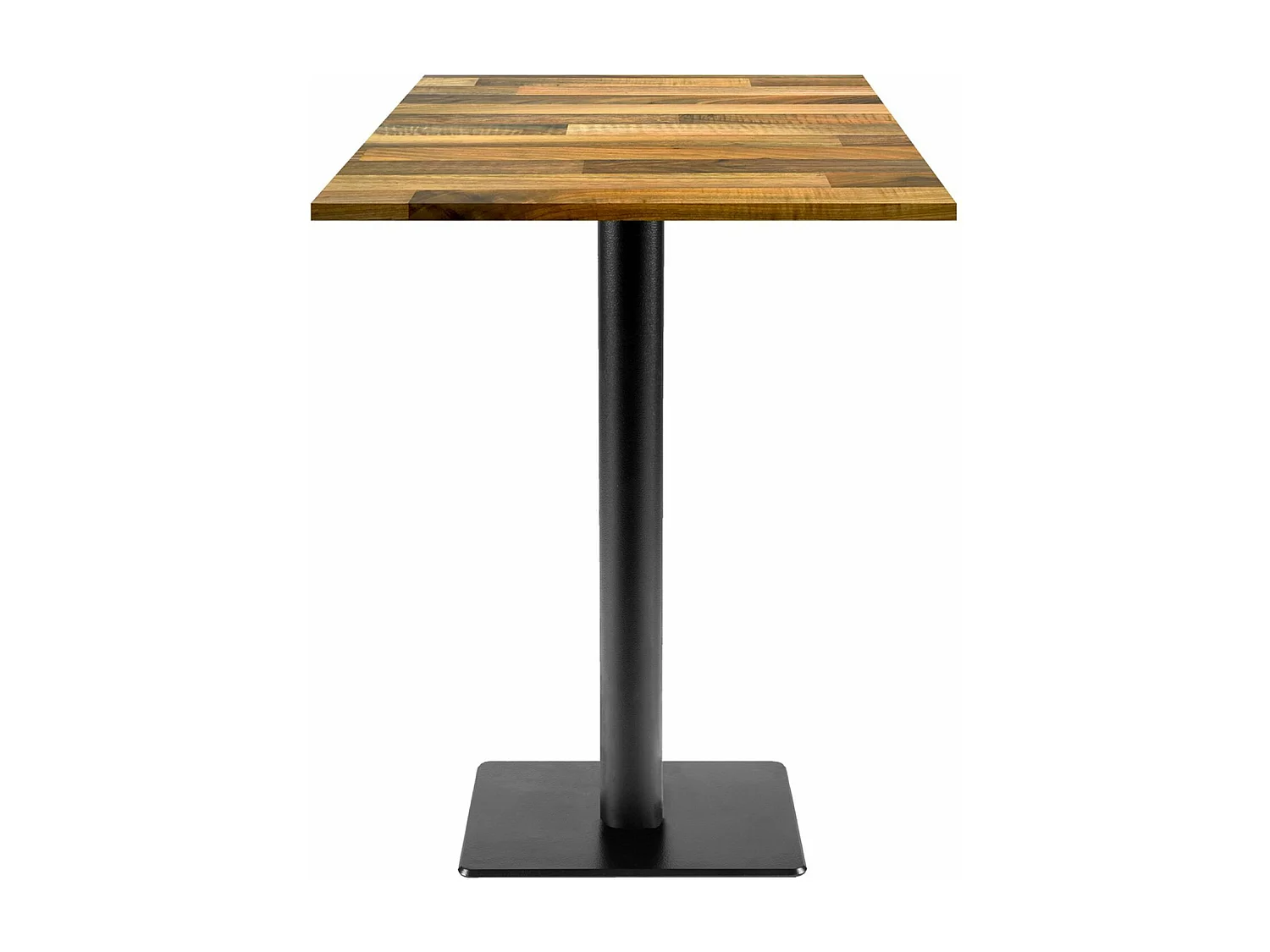 Mesa alta 60 x 60 cm - modelo Milan T nogal laminado