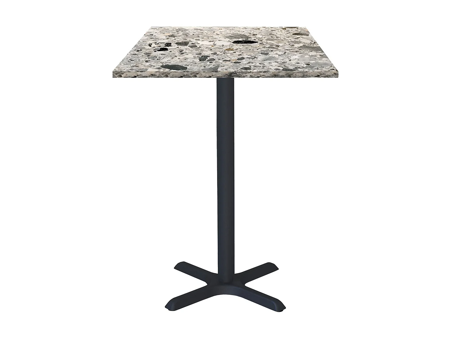 Mesa alta 60 x 60 cm - modelo Dina terrazzo cepp