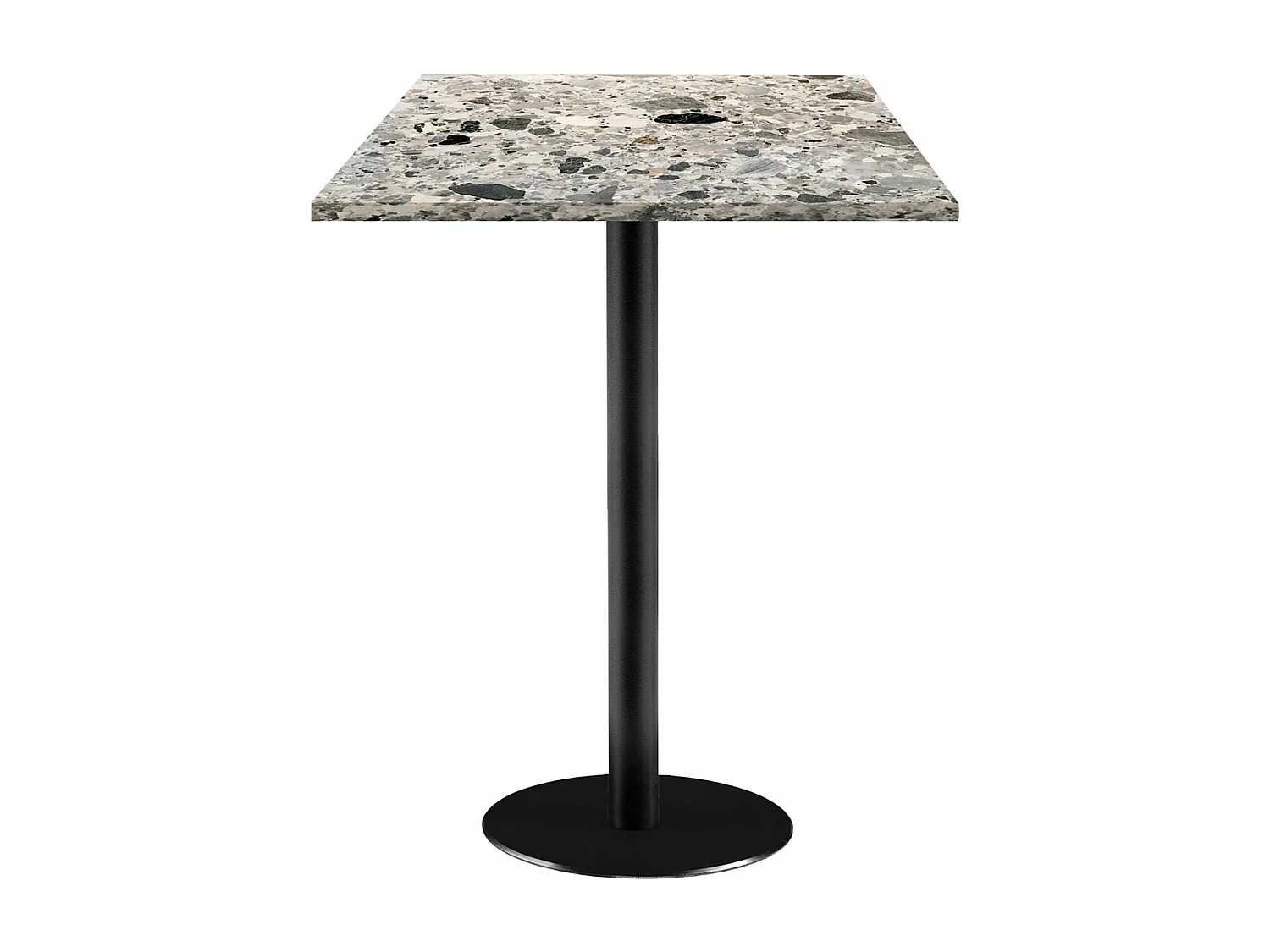 Mesa alta 60 x 60 cm - modelo Rome terrazo cepp