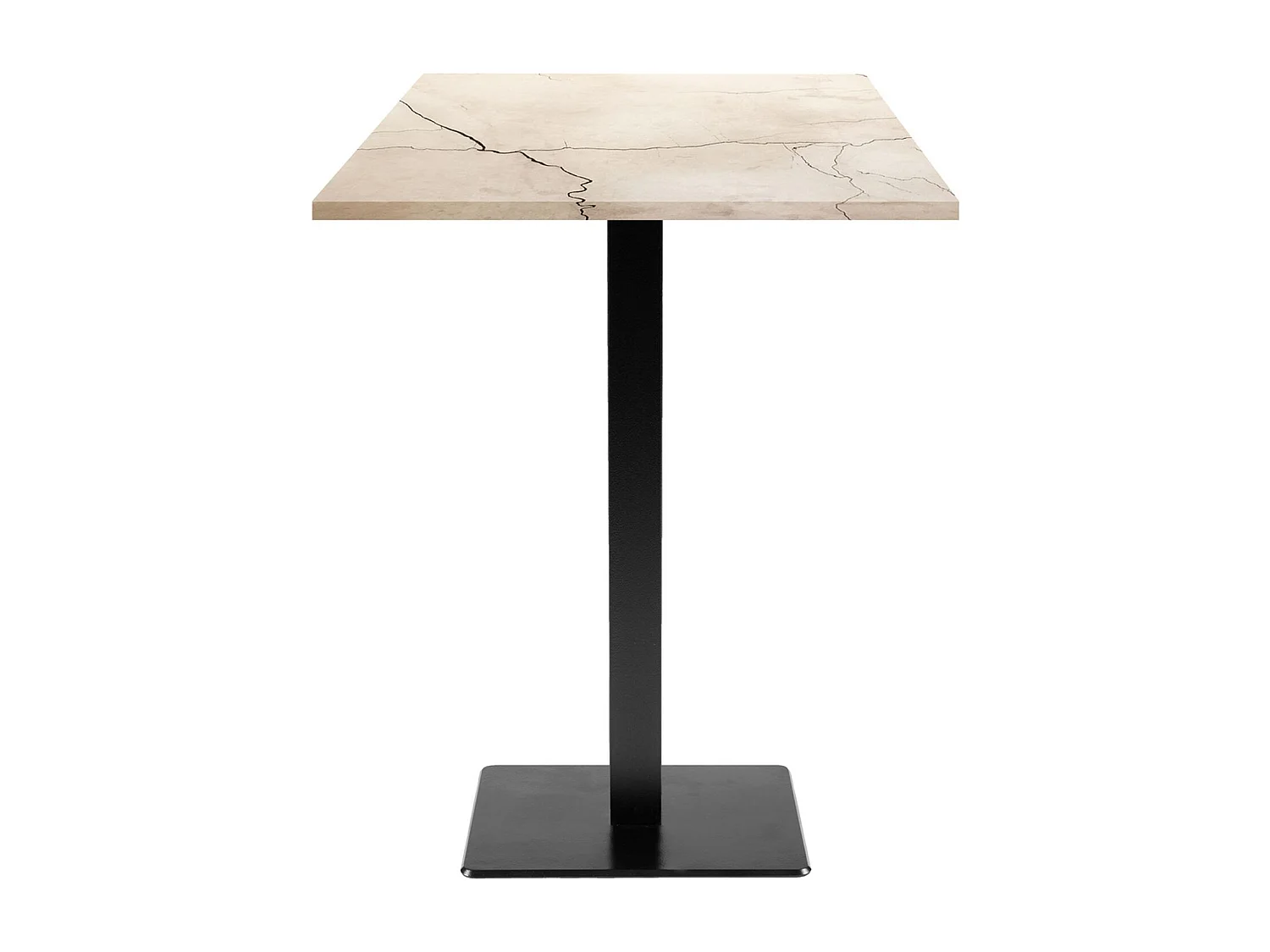 Mesa alta 60 x 60 cm - modelo Milan luna blanca