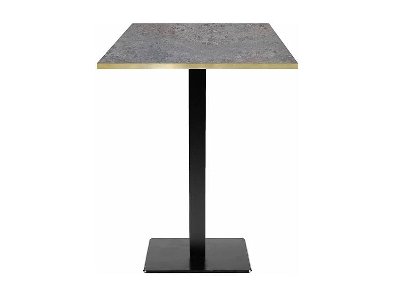 Mesa alta 60 x 60 cm - modelo Milan caldeira con cantos de latón