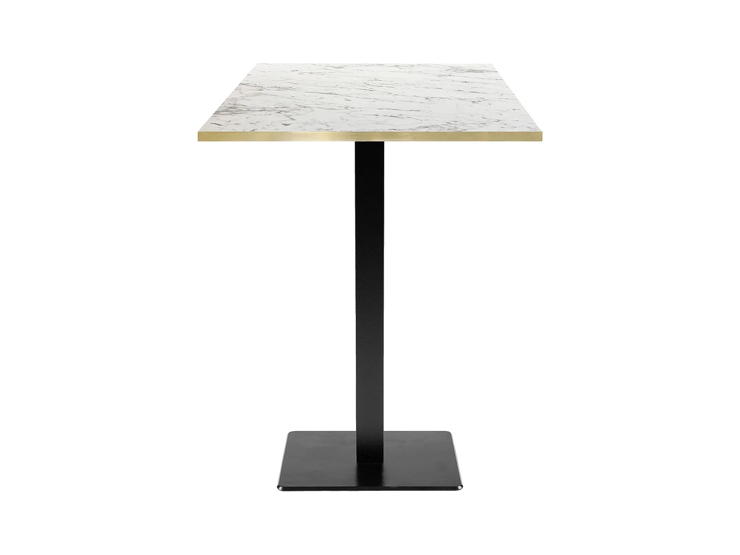 Mange-debout 60 x 60 cm - modèle Milan marbre calacatta chants laiton
