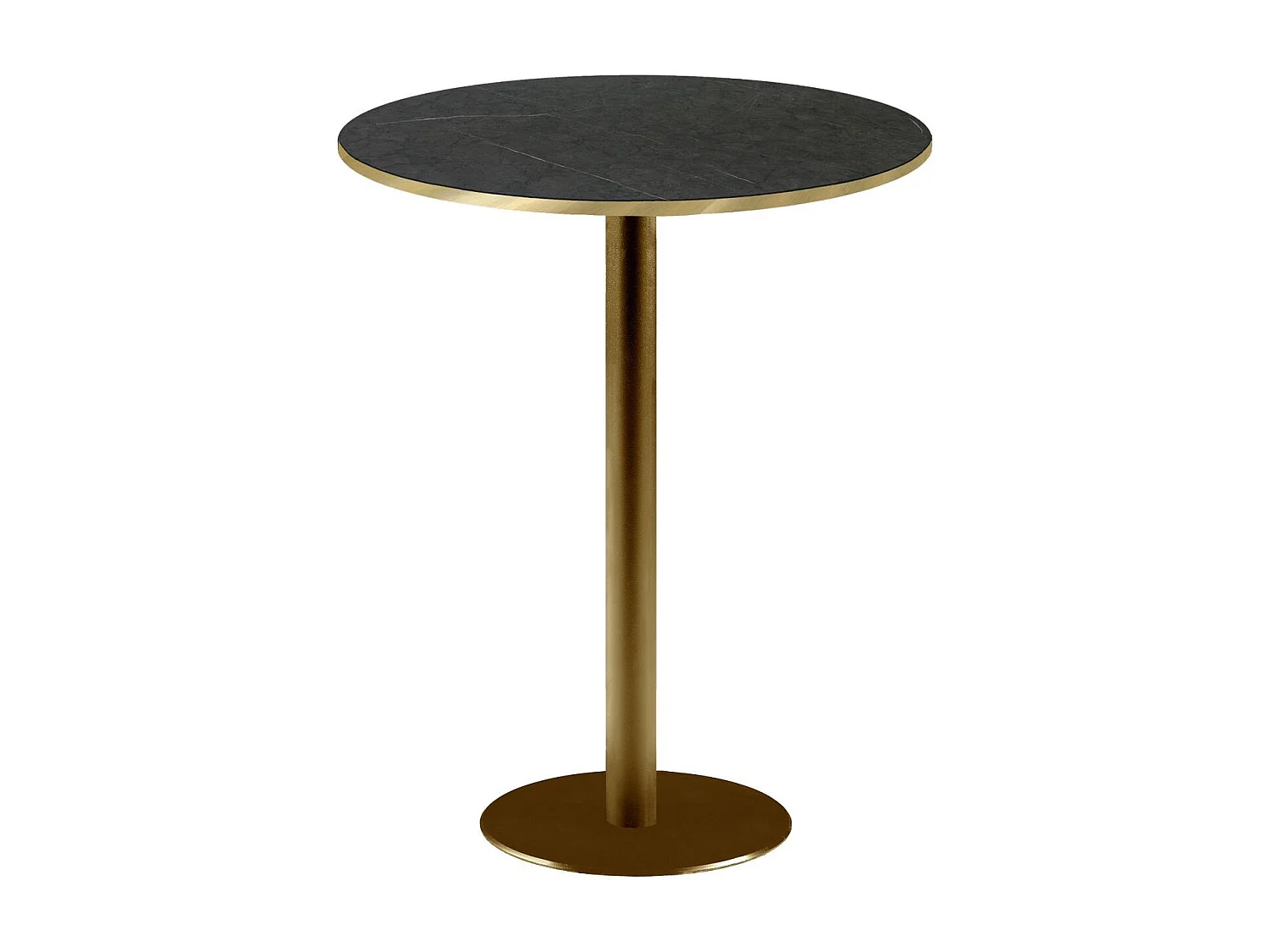 Barra alta redonda Ø 60 cm Rome bistro piedra negra