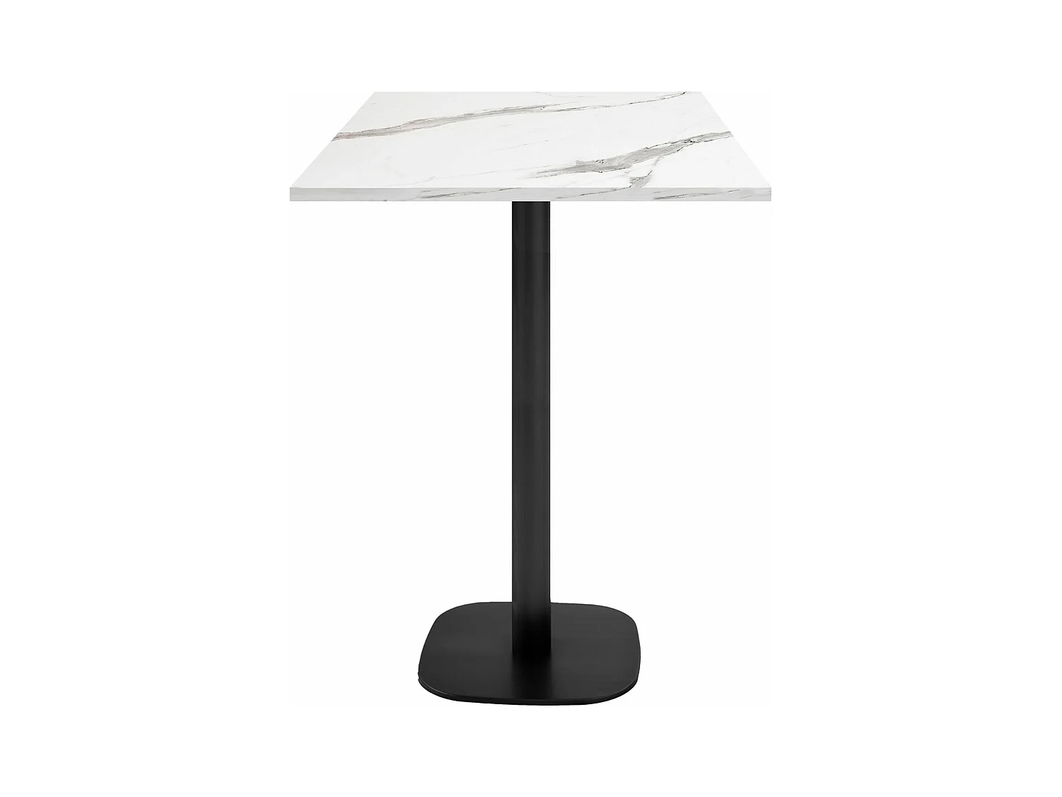 Mange-debout 60 x 60 cm - modèle Round marbre blanc
