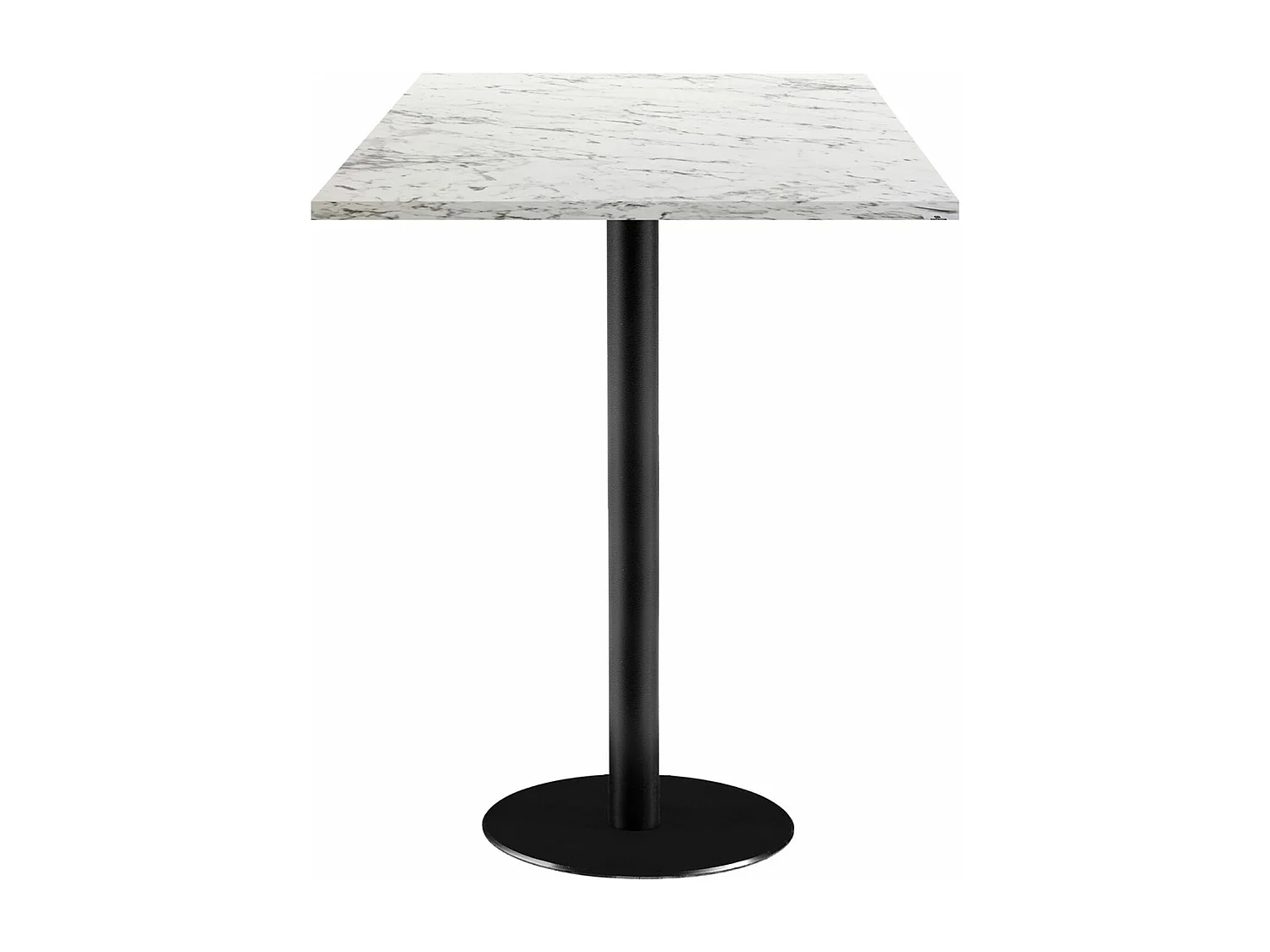 Mesa alta 60 x 60 cm - modelo Roma mármol calacata