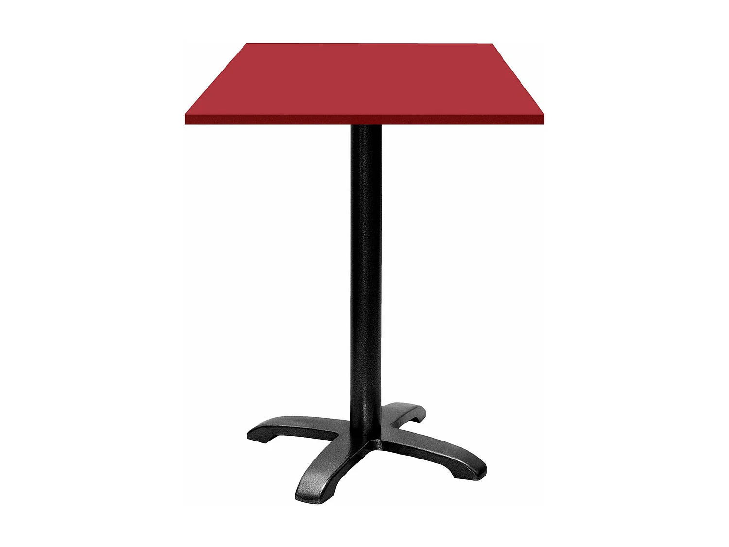 Mesa de pie 60 x 60 cm - modelo Bazila rojo