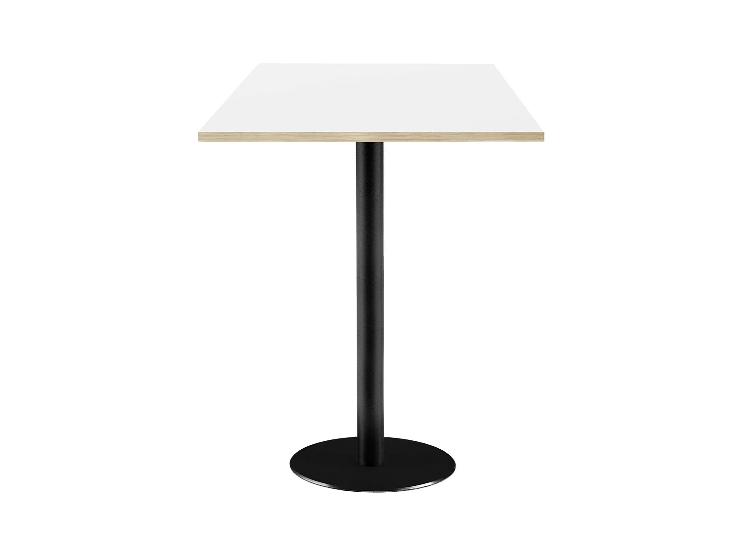 Mange-debout 60 x 60 cm - modèle Rome blanc avec chants bois