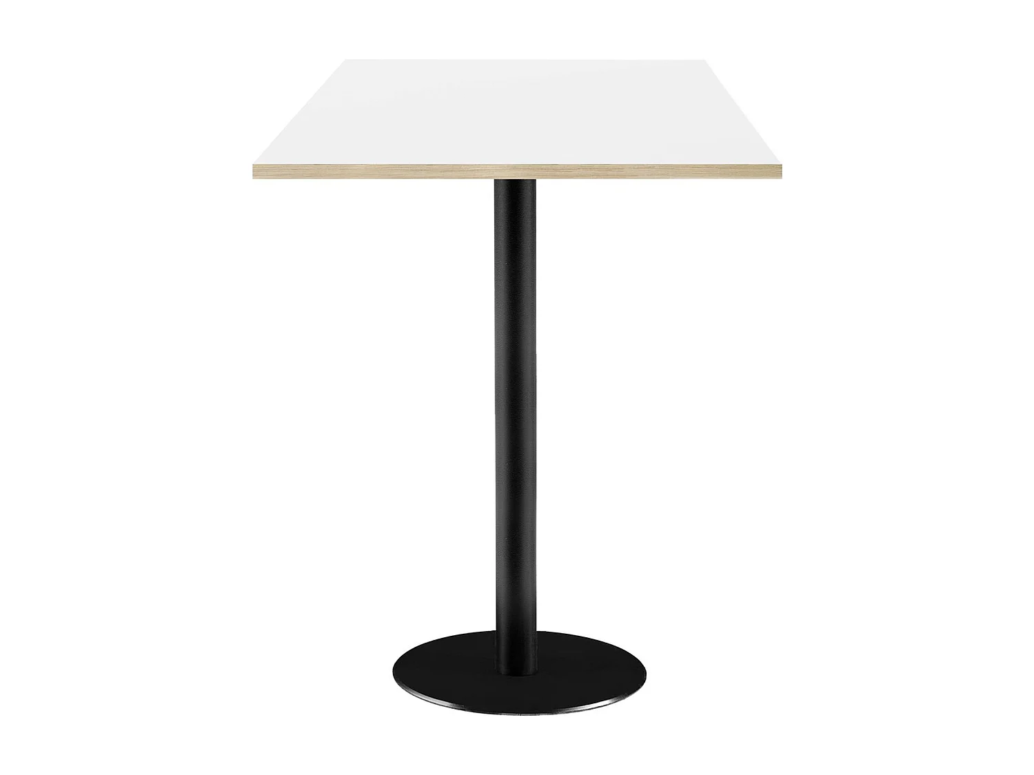 Mange-debout 60 x 60 cm - modèle Rome blanc avec chants bois