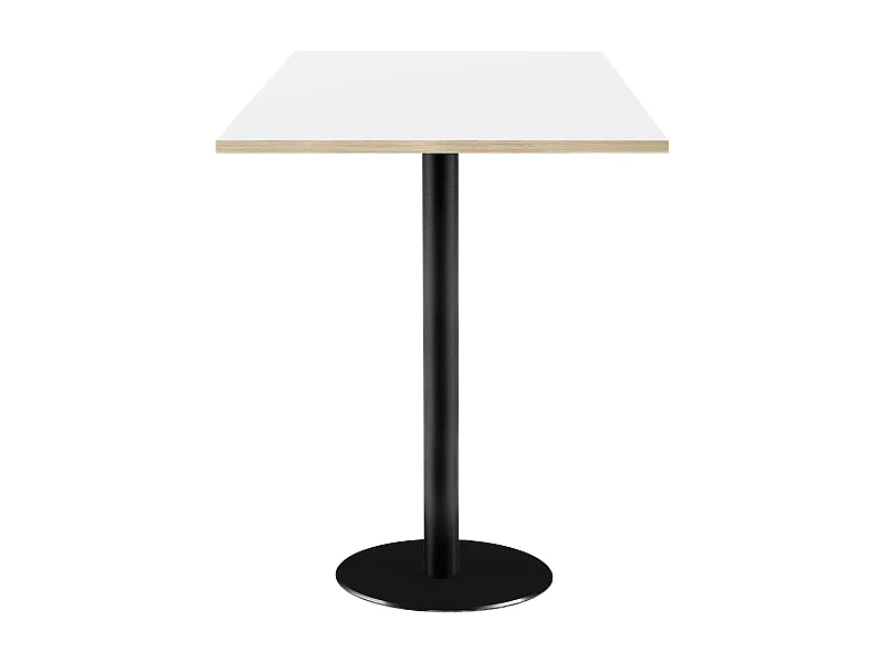 Mange-debout 60 x 60 cm - modèle Rome blanc avec chants bois