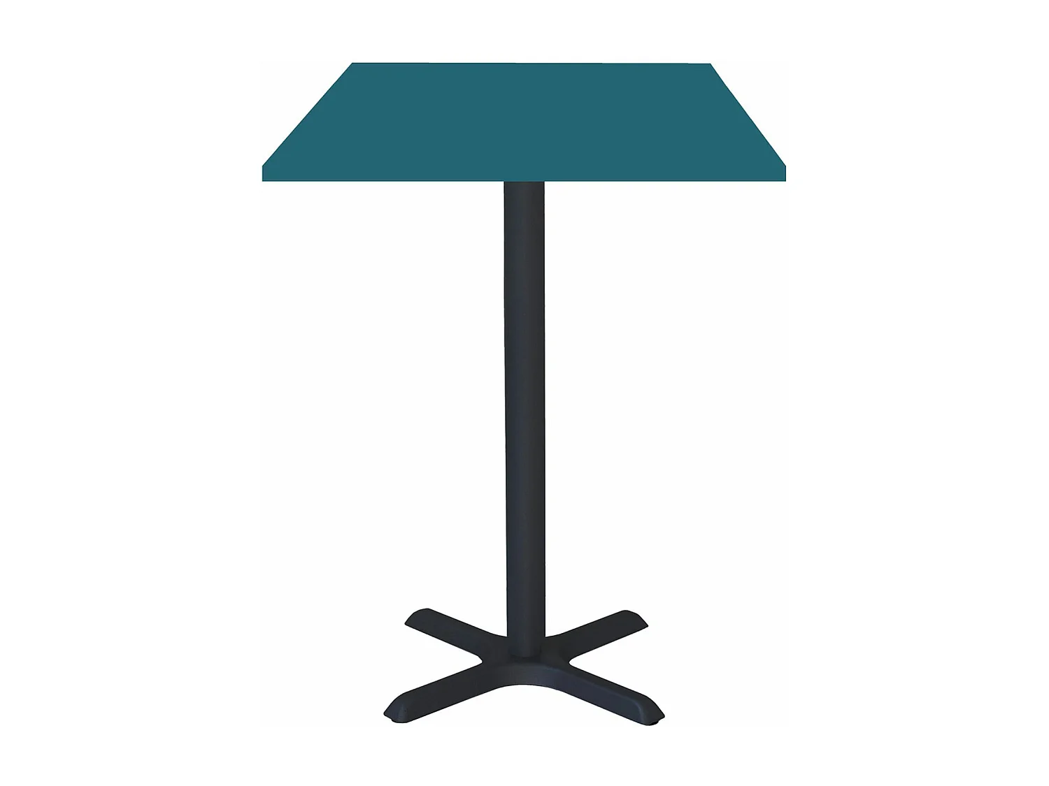 Mesa alta 60 x 60 cm - modelo Dina azul de Prusia