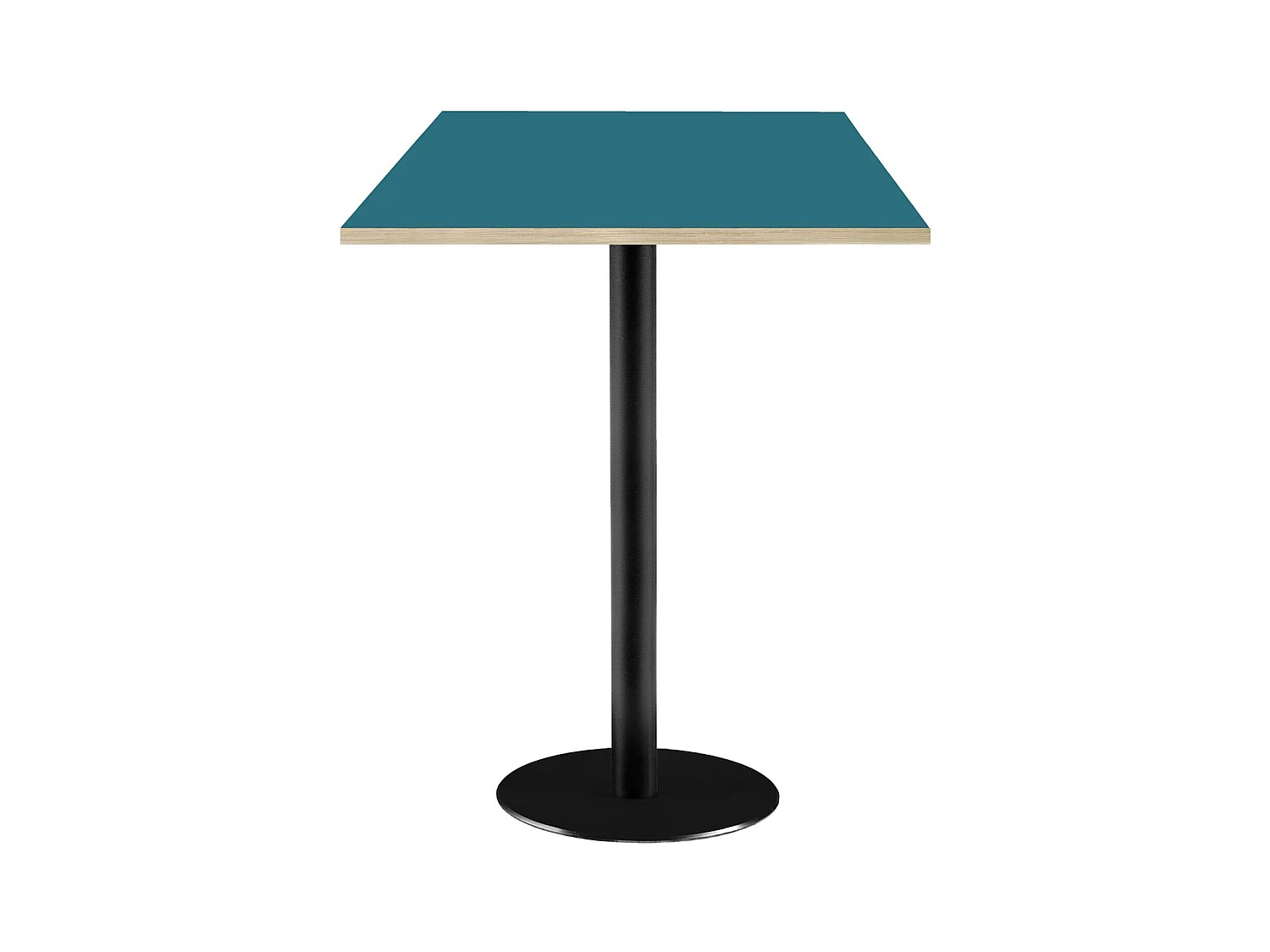 Mange-debout 60 x 60 cm - modèle Rome bleu avec chants bois