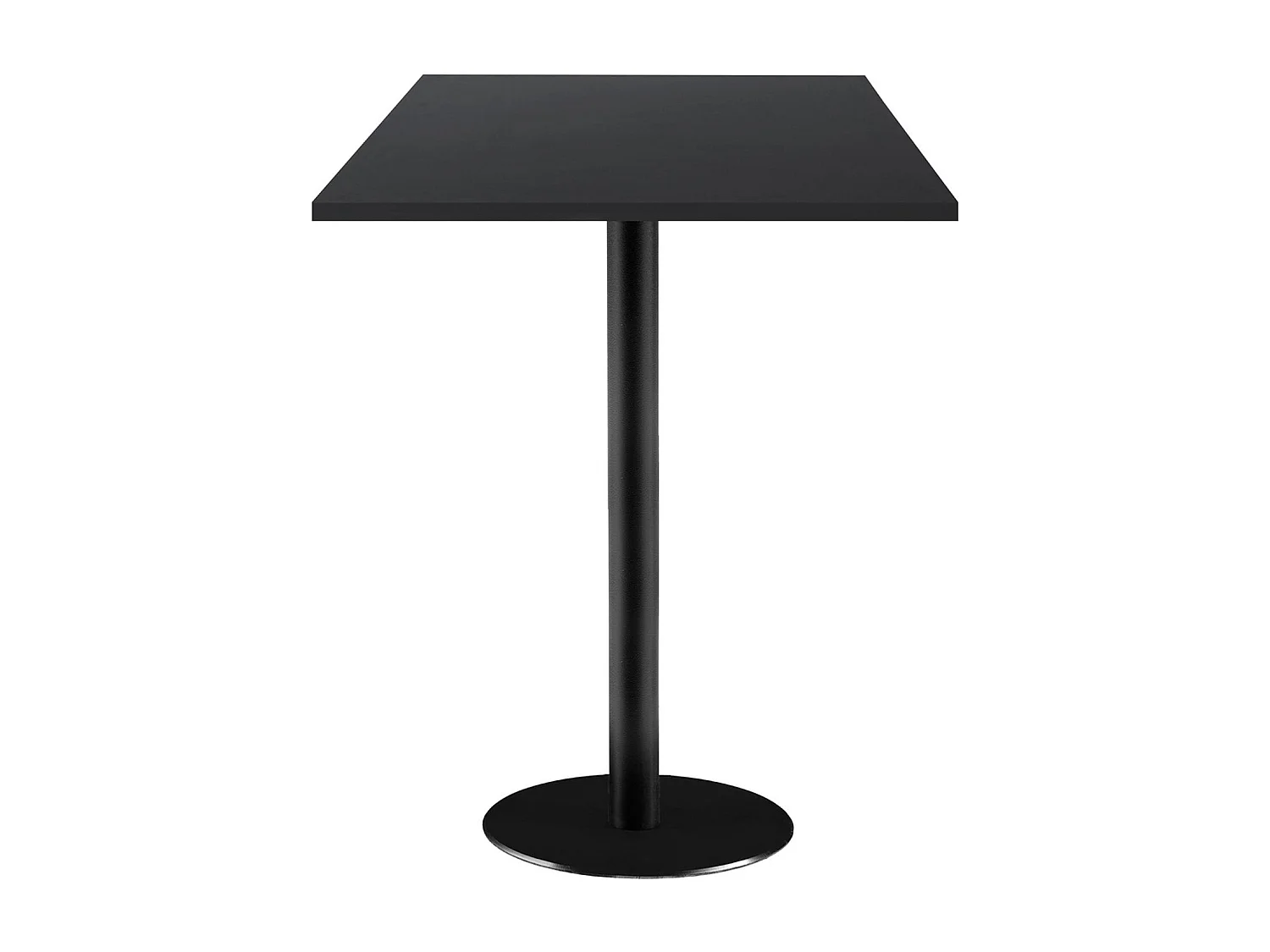 Mesa de pie 60 x 60 cm - modelo Rome con pie y liso negro