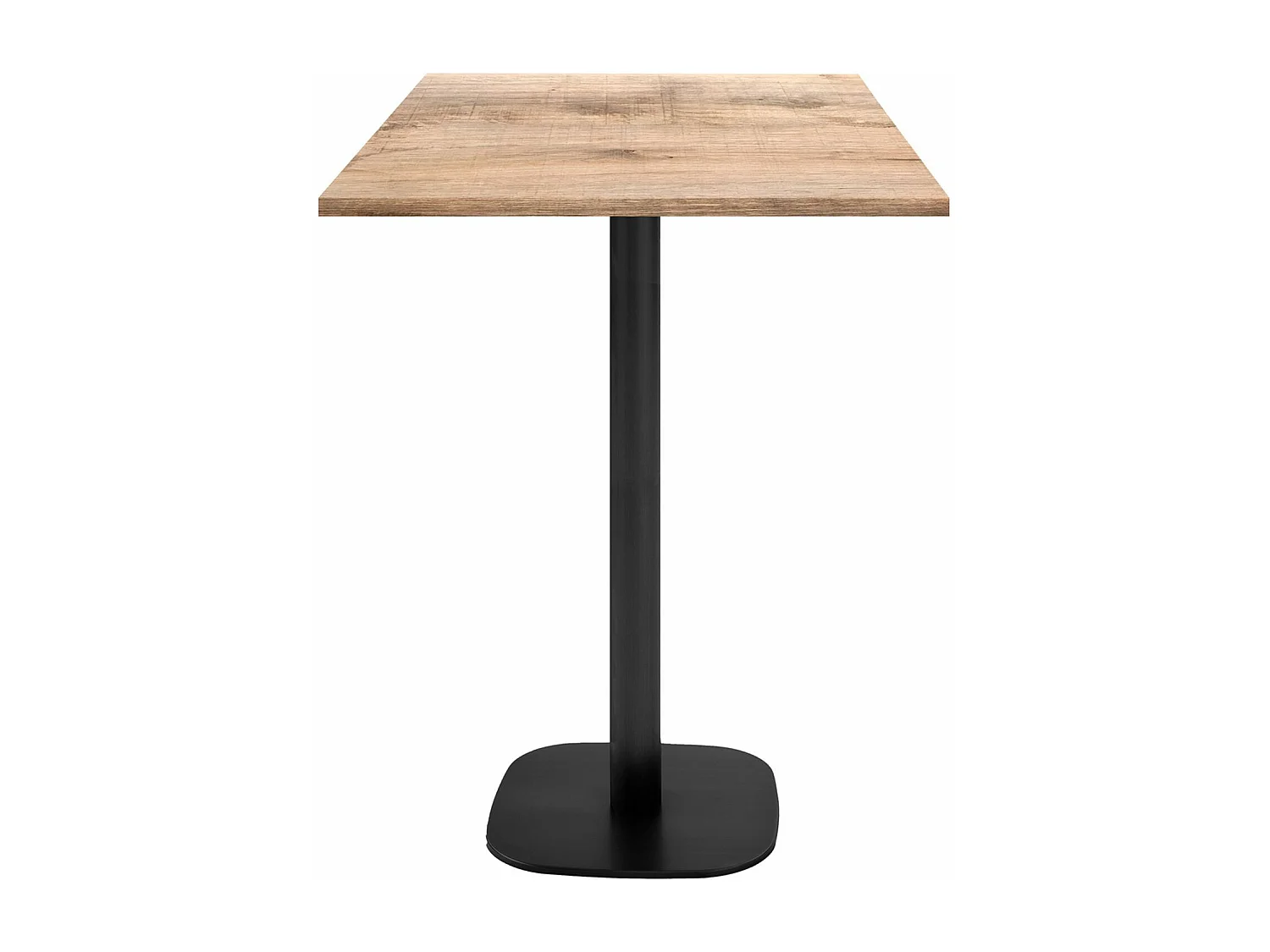 Mesa de pie 60 x 60 cm - Modelo redonda en madera de tanino natural