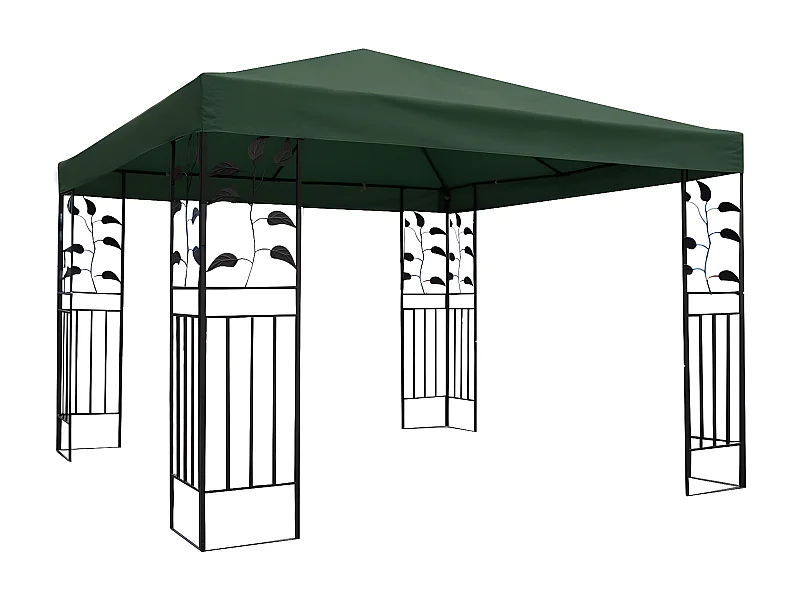 Toile de Toit de Rechange en Plastique et vinyle pour Pavillon Tonnelle Tente 300 x 300 cm Couleur au Choix (Vert foncé)