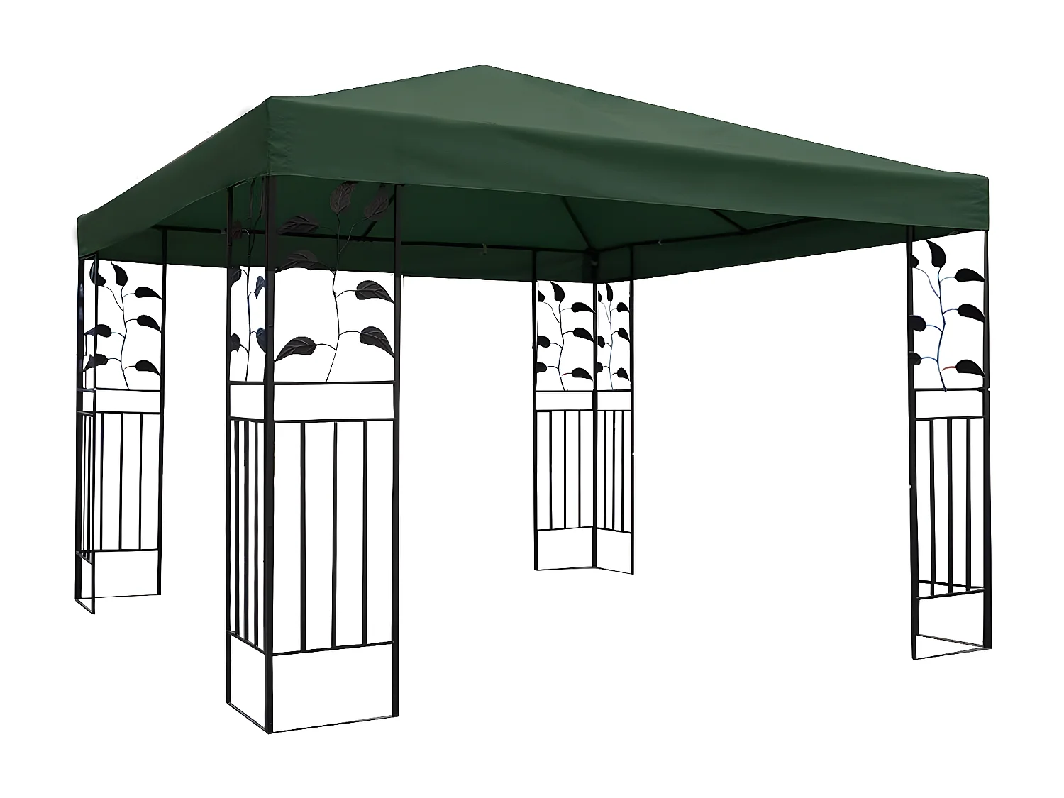 Toile de Toit de Rechange en Plastique et vinyle pour Pavillon Tonnelle Tente 300 x 300 cm Couleur au Choix (Vert foncé)