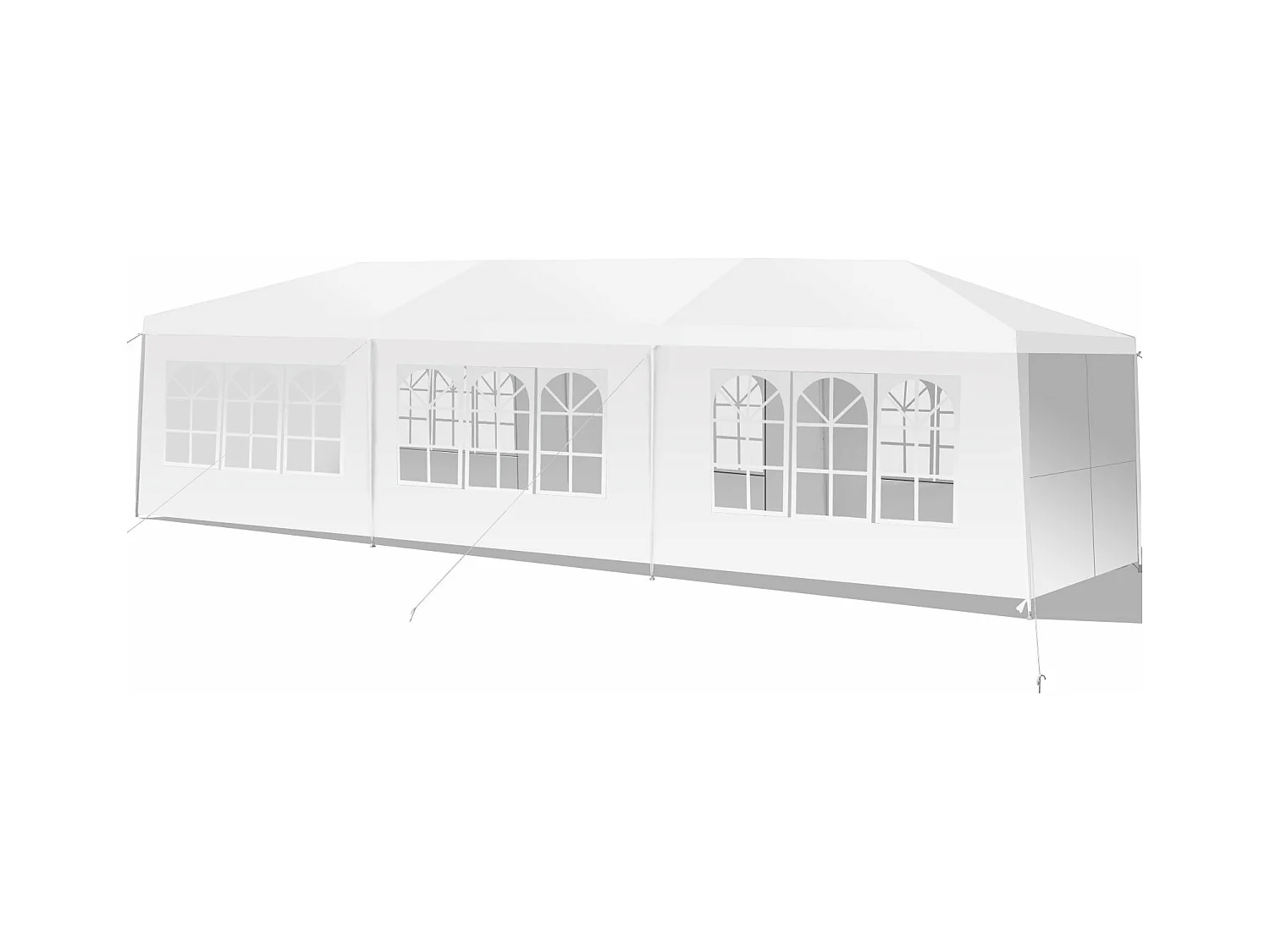 Tonnelle de Jardin Extérieur/Barnum 3x9m-27㎡ Tente de Réception Imperméable avec 8 Parois Amovibles