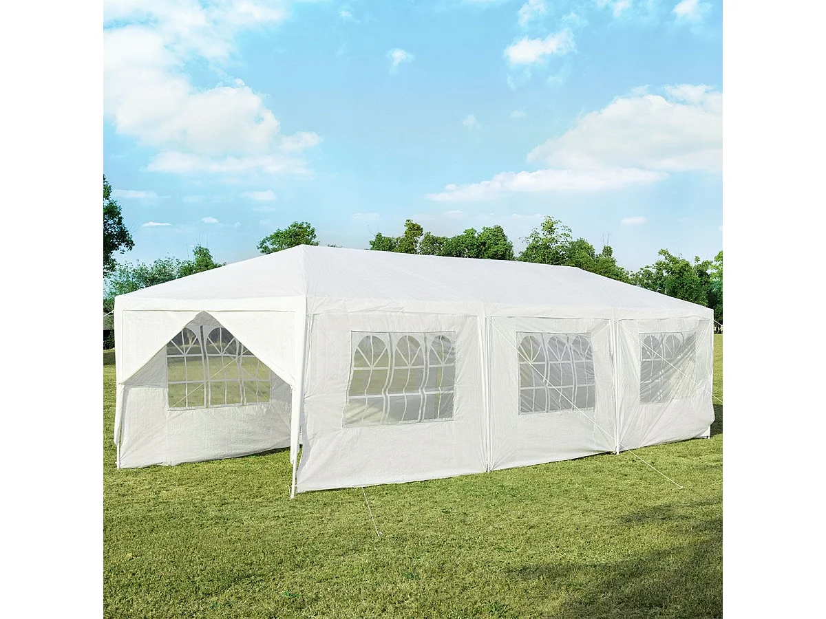 Buitentuinprieel/Barnum 3x9m-27㎡ Waterdichte feesttent met 8 verwijderbare wanden