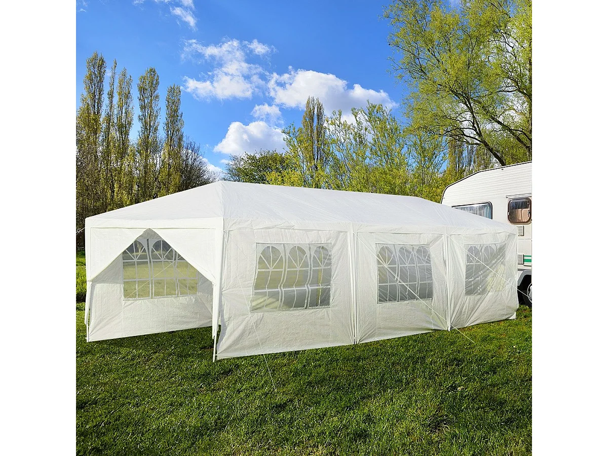 Buitentuinprieel/Barnum 3x9m-27㎡ Waterdichte feesttent met 8 verwijderbare wanden