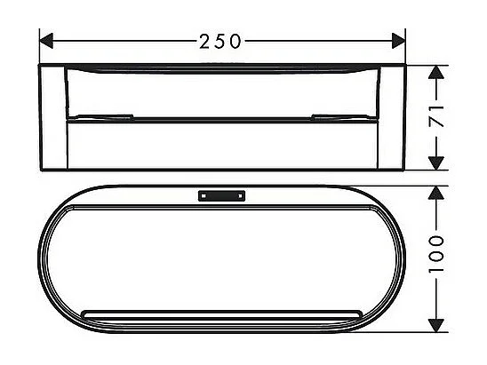 HANSGROHE Cesta de almacenamiento HANSGROHE profundidad 71 mm blanco mate