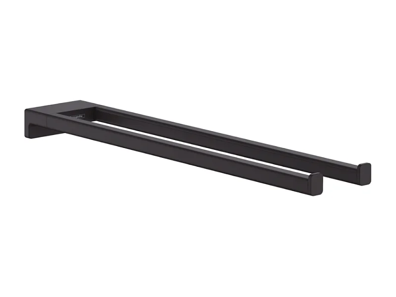 Porte-serviettes HANSGROHE AddStoris double branche 45 cm noir mat
