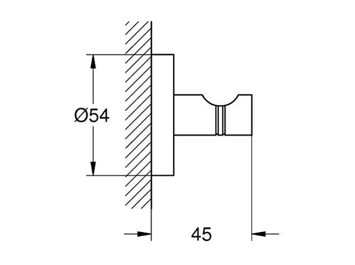 Patère murale GROHE Start noir mat + nettoyant GrohClean