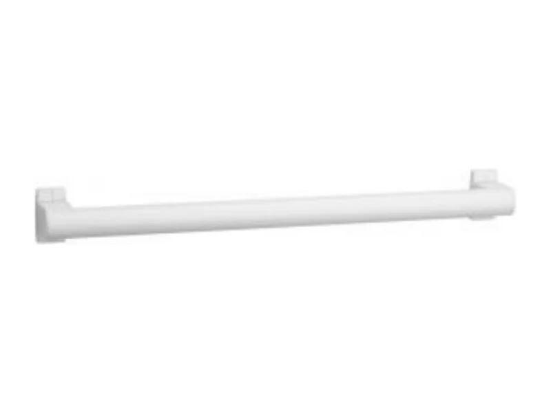 Barre de maintien droite PMR PELLET Design 60 cm aluminium époxy blanc caches résine blanc