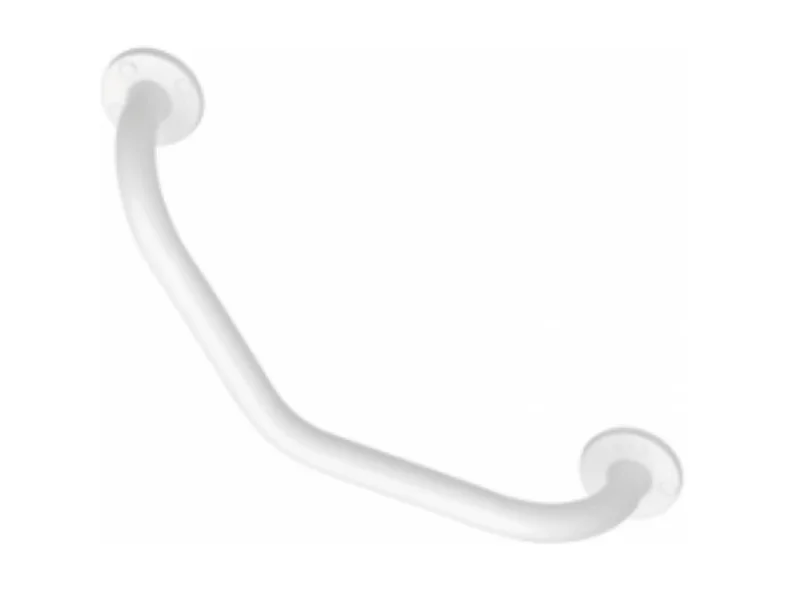 Barre de maintien coudée PMR PELLET Essentiel acier époxy blanc
