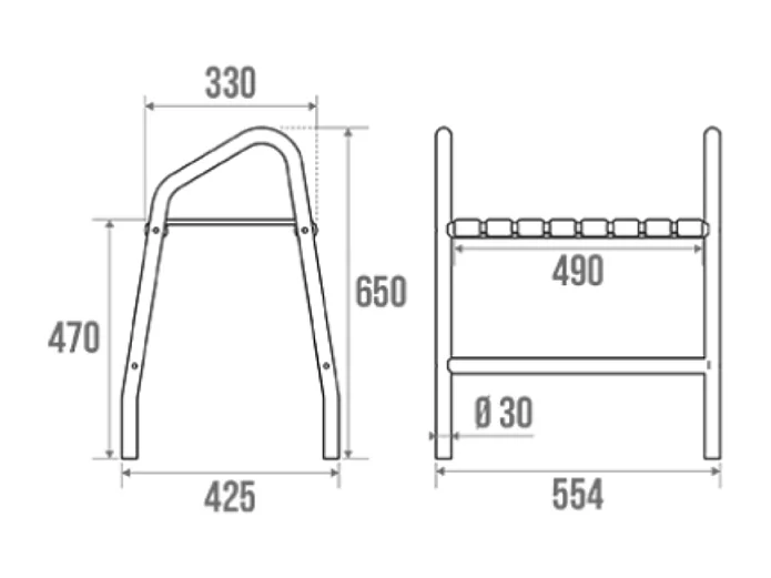 Banc de douche PMR PELLET Essentiel confort avec deux poignées de maintien aluminium époxy blanc
