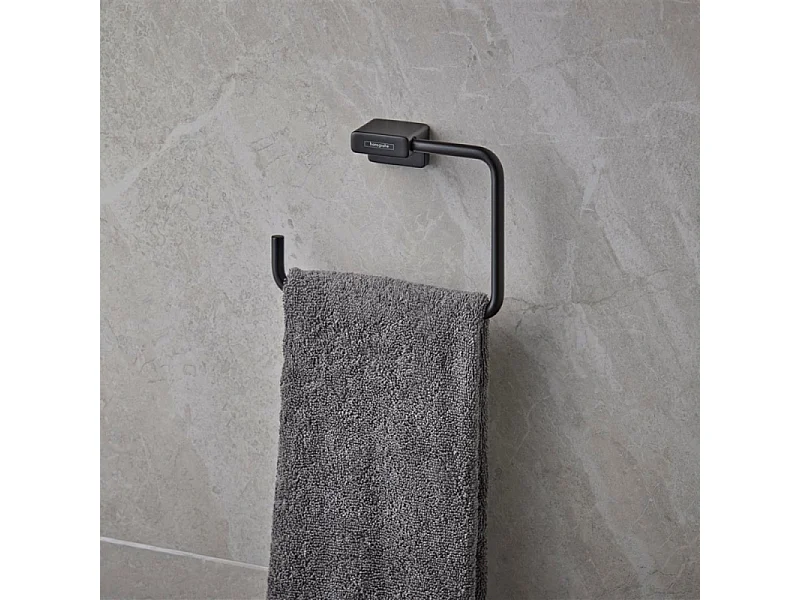 Anneau porte-serviette HANSGROHE AddStoris noir mat