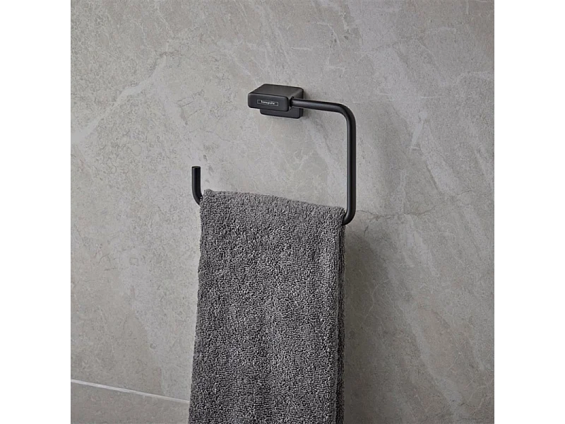 Anneau porte-serviette HANSGROHE AddStoris noir mat