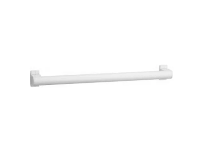 Barre de maintien droite PMR PELLET Design 40 cm aluminium époxy blanc caches résine blanc