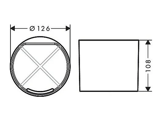HANSGROHE Gobelet à compartiments HANSGROHE noir mat