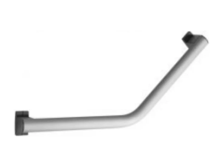 Barre de maintien coudée PMR PELLET Design aluminium époxy gris caches résine gris anthracite