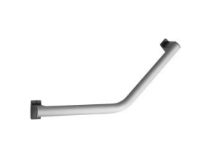 Barre de maintien coudée PMR PELLET Design aluminium époxy gris caches résine gris anthracite