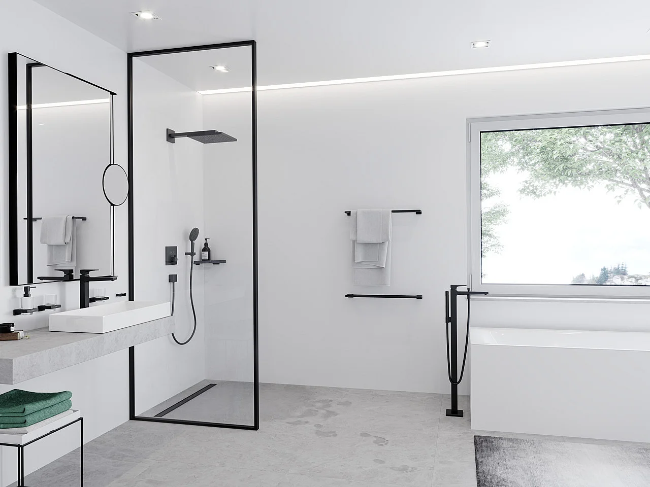 HANSGROHE Toallero 648 mm negro mate AddStoris