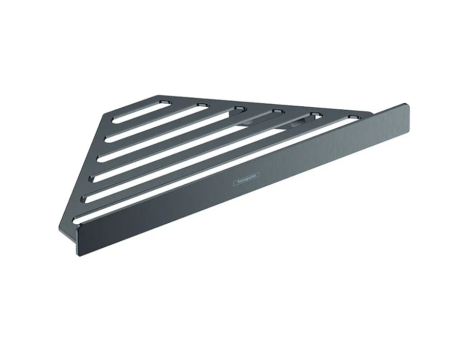 HANSGROHE Tablette d'angle noir chromé brossé AddStoris