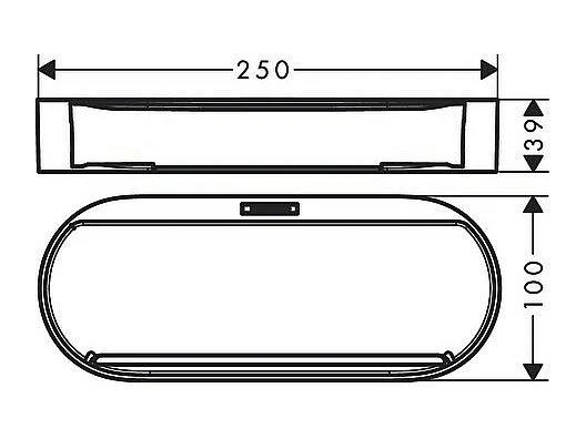 HANSGROHE Cesta de almacenamiento HANSGROHE profundidad 39 mm negro mate
