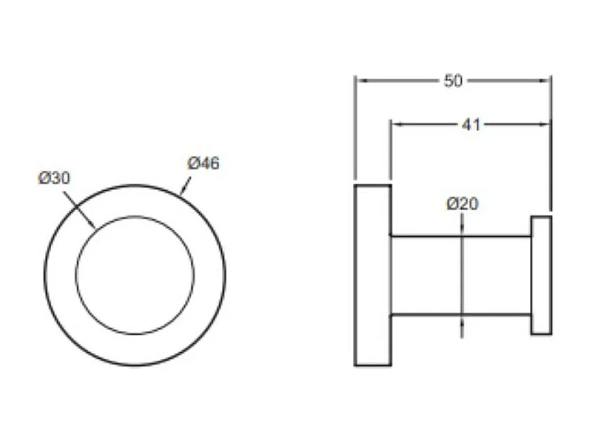 Patère JACOB DELAFON Eo Classique chromé Forme circulaire