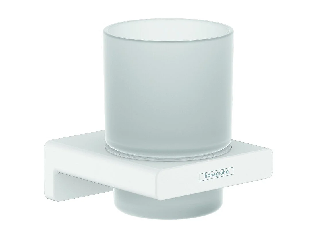 HANSGROHE Portavasos blanco mate AddStoris