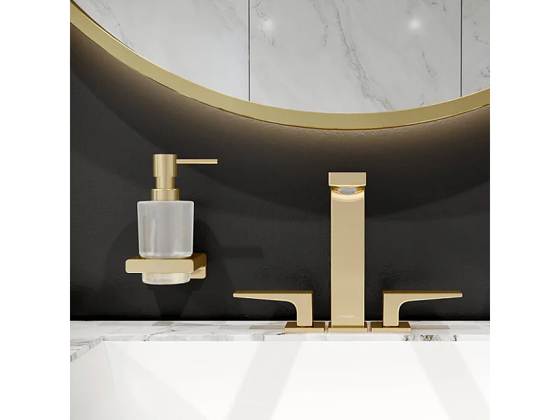 Dispensador de jabón líquido con aspecto dorado pulido HANSGROHE AddStoris
