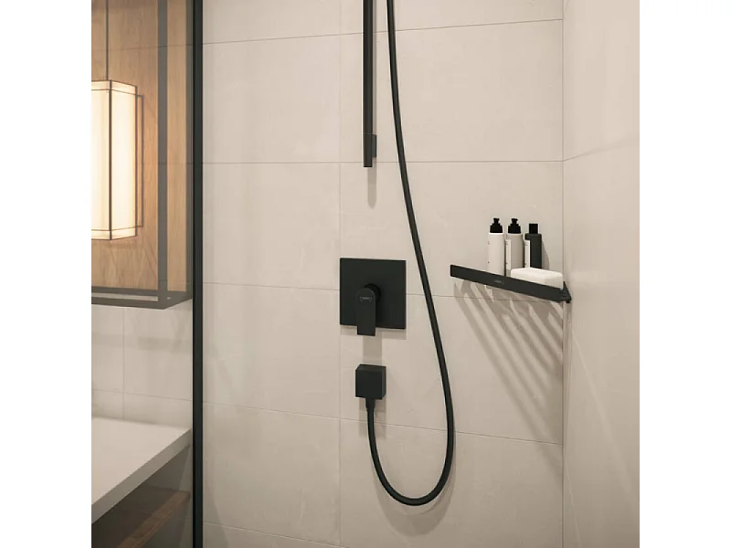 HANSGROHE Tablette d'angle noir mat AddStoris