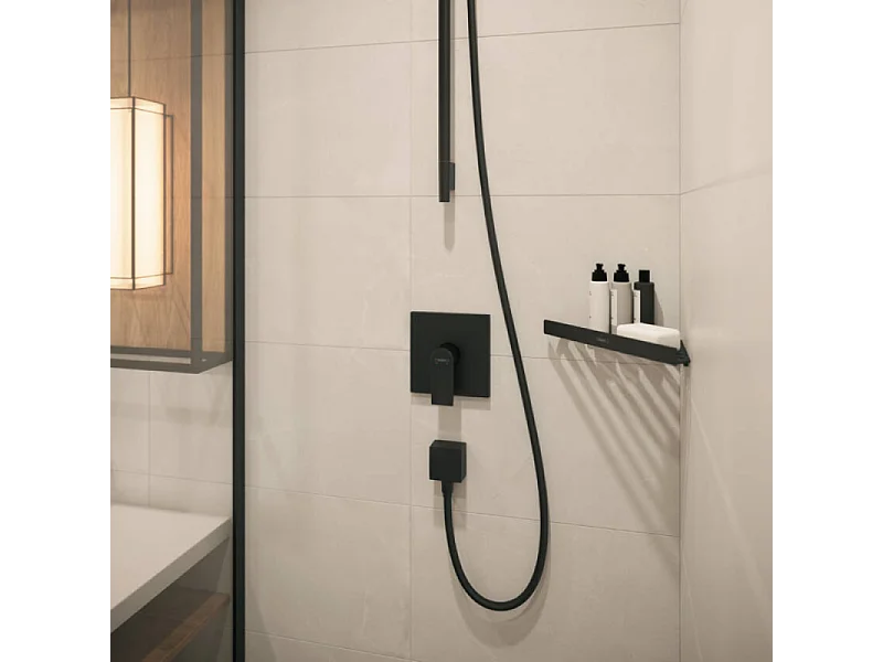 HANSGROHE Tablette d'angle noir mat AddStoris