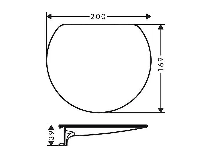HANSGROHE Tablette HANSGROHE noir mat
